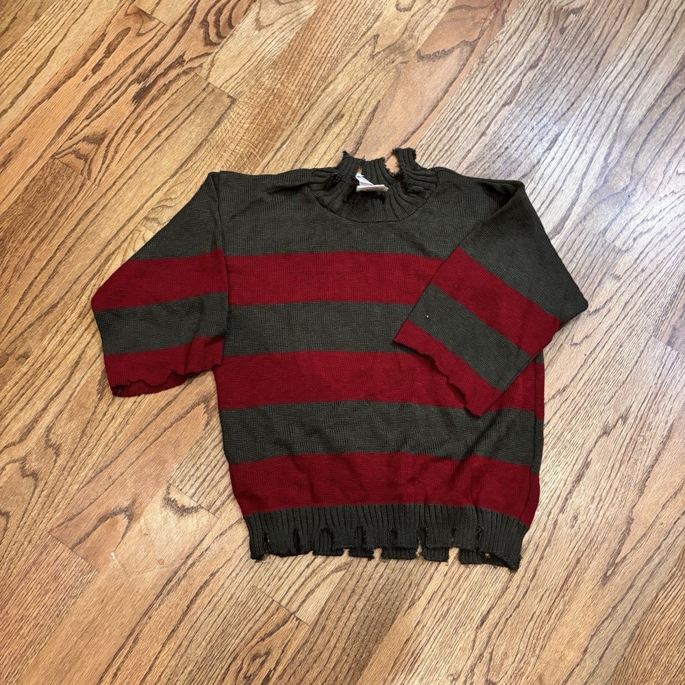 Freddy Krueger Child Sweater Costume Rubie's Nightmare On Elm Street Size M